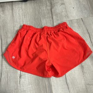 Carnation red lululemon hotty hot shorts!